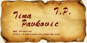 Tina Pavković vizit kartica